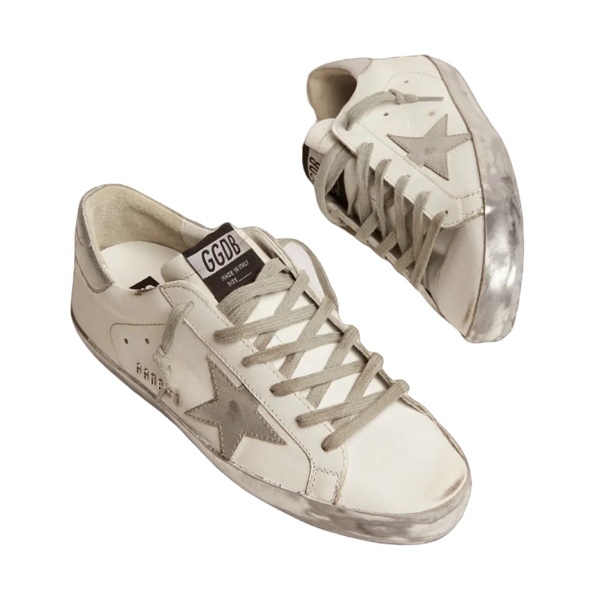 Golden Goose foxing sparcle argento